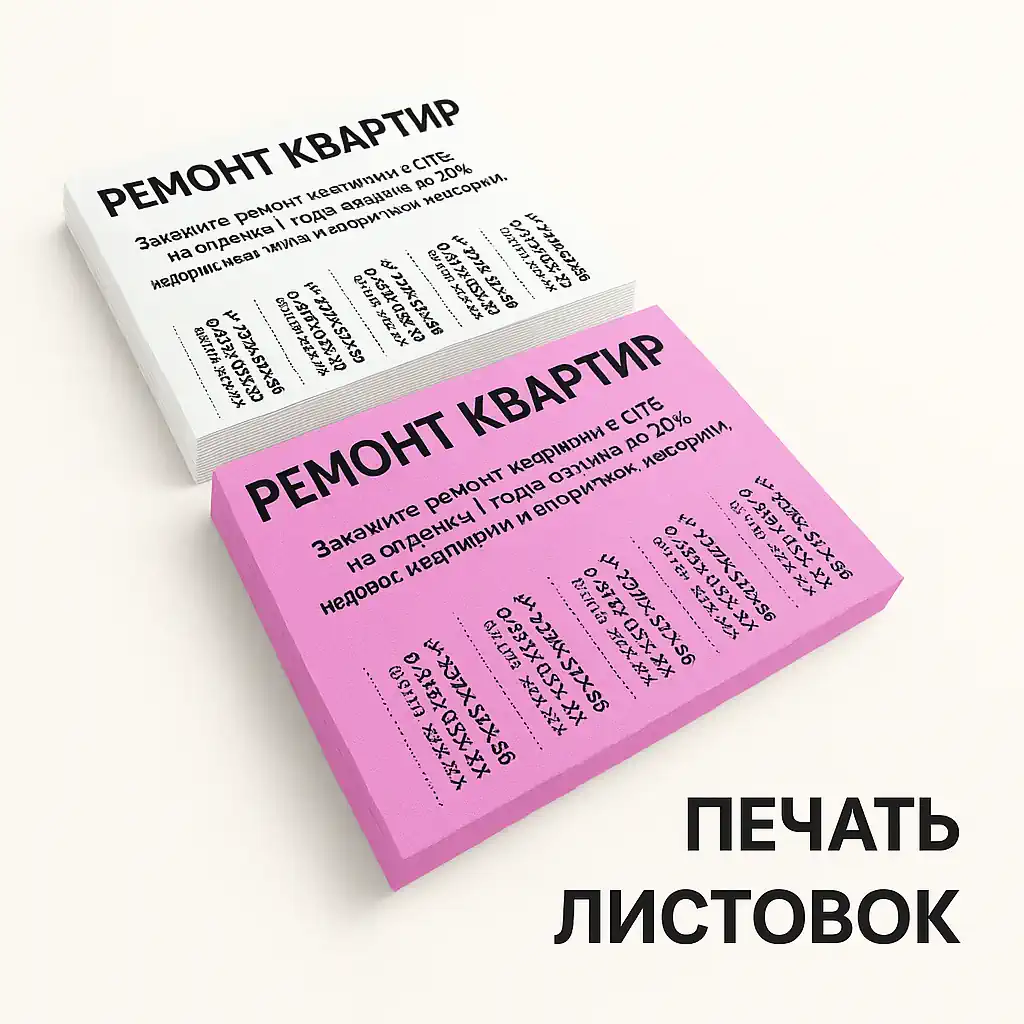 Полноцветные рекламные листовки
