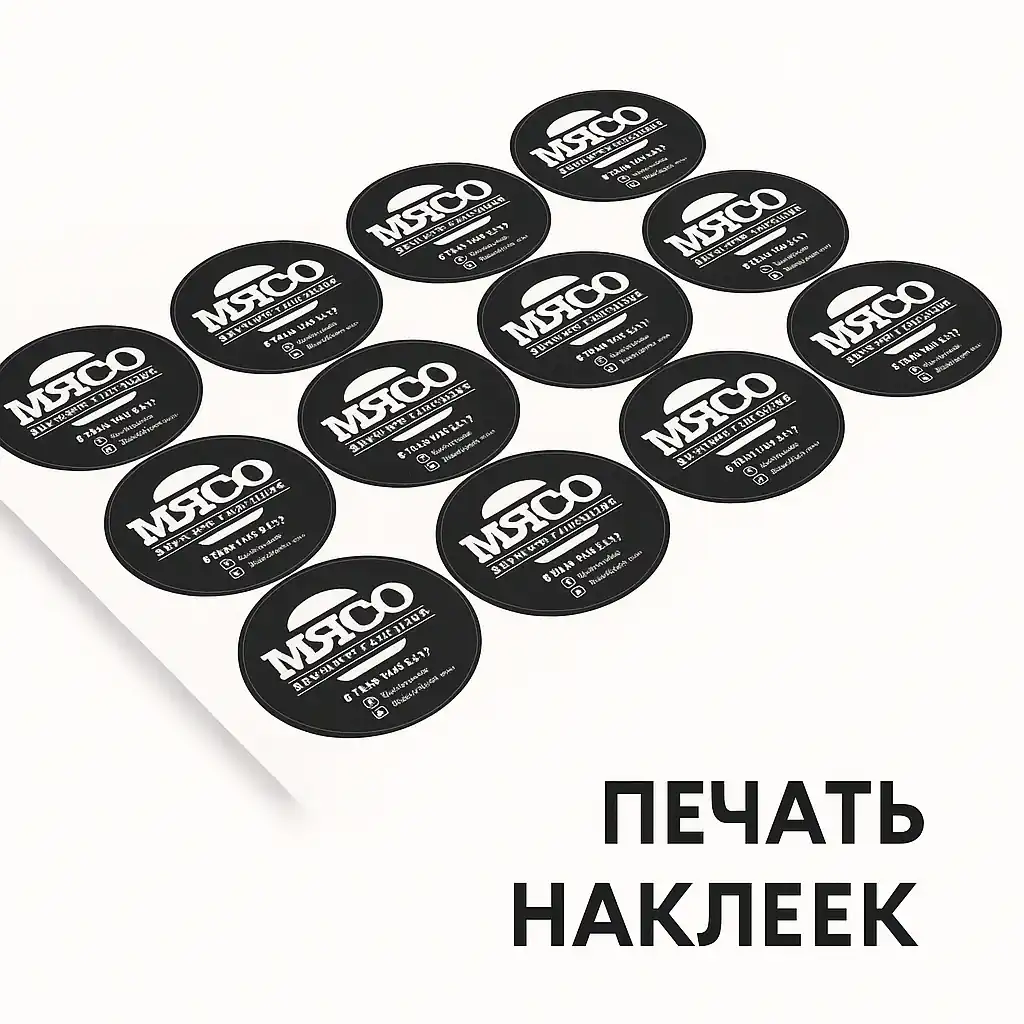 Печать наклеек и стикеров