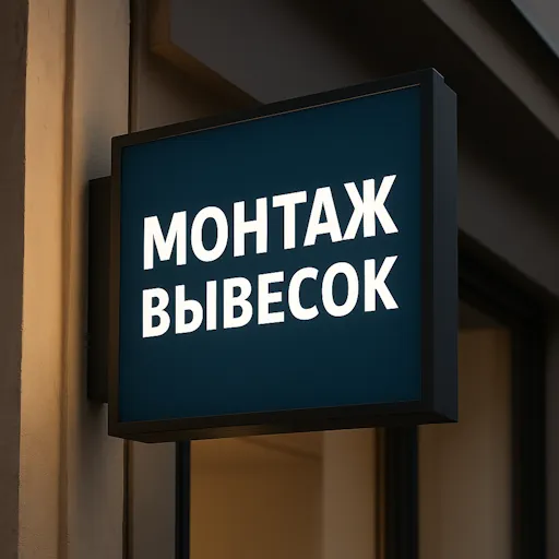 Монтаж вывесок